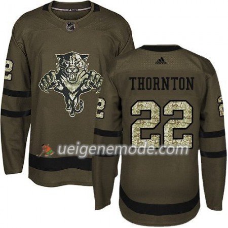 Herren Eishockey Florida Panthers Trikot Shawn Thornton 22 Adidas 2017-2018 Camo Grün Authentic